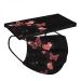 Ypinglonk 10 piece of mouth protection adults black disposable 3-layer with rhinestone butterfly printed motif mouth and nose protection breathable outdoor non-woven