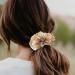 Brinie Champagne Flower Hair Scrunchies - Handmade Bead & Rhinestone Hair Ties for Women & Girls - Buy Online on GoSupps.com