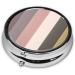Warm Rustic Color Scheme Round Pill Box Organizer - 3 Compartment Travel Pill Holder - Portable & Stylish for International Shipping - Buy Online on GoSupps.com