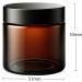 Set of 6 Amber Glass Jars - 60ml Brown Glass Container Jars for Storage with Airtight Black Lids Luxury Cosmetic Container for Candles Creams & Salves - Buy Online on GoSupps.com