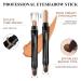 LUXAZA 6 PCS Brown & Neutral Metallic Eyeshadow Stick Set - Matte Creamy Waterproof Eye Brightener & Highlighter Makeup Crayon Set - Buy Online on GoSupps.com