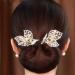 Ball Hair Clips Bun Rollers Lazy Hair Curler Rhinestone Flower Hair Clip Elegant Hair Clip For Women Bun Maker Hairpin Easy And Quick Snap Curling Tools (Type18) - Buy Online on GoSupps.com