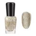Glitter Nail Polish Shiny Silvery Golden Nail Varnish Champagne Gold Quick Dry Super Sparkling Long Lasting No Need Cure Easy to Apply DIY at Home Manicure Gift for Women & Girls