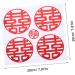 Angoily 50 sheets Decors Wedding Chinese Decals Door Delicate Decorative Traditional Stickers Red 5.5X5.5CM - Buy Online on GoSupps.com