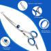 Curved Stainless Steel Fell Scissors for Dogs & Cats | Professional Grooming Scissors Set with Pet Comb - Blue - Buy Online on GoSupps.com