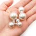 Unahtinr 30Pcs Imitation Pearl Pendant Earrings Accessories - Sheep's Eye Hanging Caps - Buy Online on GoSupps.com
