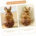 Minkissy 4-Piece Sandalwood Necklace Trailer Set | Essential Oil Ring & Rabbit Holder | Chinese Dcor Jewelry & Fragrance Bracket - Buy Online on GoSupps.com