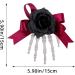 Hand Bone Shape Hair Clip Cute Skull Hand Hair Clip with Bowknot - Skull Hand and Flower Barrettes Bone Claw Hairpins Halloween Claw Hairpin Strong Hold Hair Barrette Black - Buy Online on GoSupps.com