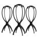 Dreamlover Wig Stand, Wig Head Stand for Multiple Wigs, Black, 3 Pack 14.2 Inch (Pack of 3) Black