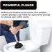 Heavy Duty Toilet Plunger - Strong Suction Force Cup Rubber with 18 Wooden Handle - Buy Online on GoSupps.com