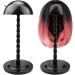 Kaiersi 2 PCS Wig Stand 14.1 Inches Portable Wig Holder Plastic Hat Display Wig Head Mushroom Top for Multiple Wigs Drying Styling Easy to Assembl No Slip Stable(Black)