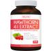 Hawthorn Berry 4:1 Extract (120 Capsules) Supports Healthy Blood Pressure, Circulation, Heart Health & Immune System - Powerful Antioxidant Hawthorne Supplement