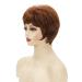 Brown Auburn Pixie Cut Wig for White Women - Natural Layered Synthetic Hair with Bangs - Buy Online on GoSupps.com