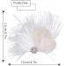 GENBREE White Feather Hair Clip - 1920s Flapper Headpiece with Crystal Gatsby Detail - Prom Party Headband for Women - Buy Online on GoSupps.com