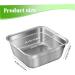 Wash Basin Dish Tub for Kitchen Sink Large Capacity Stainless Steel Basin with Rolled & Wide Edge Stackable Washing Basket for Fruit Kitchen with Drain Hole - Buy Online on GoSupps.com