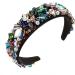 amangul Retro Luxurious Headband Colored Crystal Pearl Jewelry Hair Hoop Bandana(Ab) - Buy Online on GoSupps.com