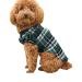 Yowablo Plaid Pet Shirt (XS Green) XS Green