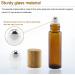 10pcs 10ml Glass Roller Bottles with Bamboo Lid - Aromatherapy Travel Perfume Bottles - Buy Online on GoSupps.com