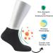 Cosyfeel Women Loose Diabetic Socks | 4-Pack Neuropathy Ankle Socks for Ladies | Super Soft Eco-Friendly Bamboo Material | Durable with Seamless Toe | Multicolour Patterns | 4 Seasons 7-9 1/2 DARK GREY - Buy Online on GoSupps.com