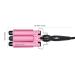 Hair Curling Iron Wand - Triple Pipe Hair Curler & Waver - Tourmaline Electric Styling Tool for All Hair Lengths (US Pink) - International Shipping Available - Buy Online on GoSupps.com