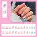 24PCS Green Square French False Acrylic Glossy Press on Nails for Women and Girls - Buy Online on GoSupps.com