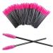 200Pcs Disposable Eyelash Wands Mascara Brushes Eyebrow Brush Lash Extension Combs Applicator Makeup Brush Rose red