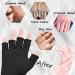 Moisturizing Gel Gloves for Dry Hands - Fingerless Spa Gloves for Eczema & Cracked Skin Care - Unisex Healing Repair (Black - Buy Online on GoSupps.com