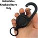 Outdoor Automatic Retractable Wire Rope Keychain - Heavy Duty Anti-Theft Tactical Keyholder for Camping, Fishing, Hunting - Black - Buy Online on GoSupps.com