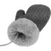 Baby Toddler Cute Winter Thicken Knitted Magic Mittens Gloves with Fleece Lining Insulated Snow Cold Weather Fluffy Mittens with Anti-Lost String for Girls Boys Age 1-4Years Xmas Gift (Dark Grey) - Buy Online on GoSupps.com