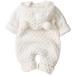 VICROAD Baby Hooded Knitted Rompers | Unisex 12-18 Months | Warm Sweater Jumpsuit Outfit in Beige - Buy Online on GoSupps.com