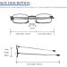 MMOWW Foldable Reading Glasses for Men & Women | Anti Blue Light | Telescopic Pole & Zipper Key Trailer | Black & Blue | +3.5 Magnification - Buy Online on GoSupps.com