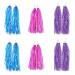 lasenersm 6 Pairs Bike Handlebar Streamers Bike Handlebar Tassels Bike Scooter Handlebar Streamers Bicycle Grips Sparkle Tassel Ribbon Bicycle Grips Accessories for Girls Boys(Blue, Pink, Purple)