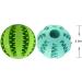 Bojafa Dog Teething Toys Ball 2 Pack for Medium & Large Dogs - Non-toxic, Durable, IQ Puzzle Chew Toys for Teeth Cleaning, Chewing, Playing & Treat Dispensing - Buy Online on GoSupps.com