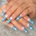 Starry Night Blue Ombre Press-On Nails | Cloud Pattern & Glitter | 24pcs Set - Shop Internationally - Buy Online on GoSupps.com