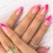 Sethexy Pink French False Fingernails - 24 Glossy Acrylic Nail Tips for Women & Girls | Perfect Press-On Nail Art - Buy Online on GoSupps.com