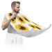 Sunflower Flowers Paint Beard Bib Apron Beard Bib Hair Catcher for Men Shaving and Trimming Non-Stick Waterproof Beard Cape Grooming Cloth with 2 Suction Cups Gifts for Men