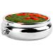Portable Round Pill Box with Poppy Flower Petals - Lightweight Moisture-Proof Vitamin Organizer - Buy Online on GoSupps.com