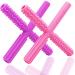 X Hollow Teether Tubes with 3 Textures - Teething Toys for Babies 0-6 Months 6-12 Months - BPA Free/Freezer & Refrigirator Safe - Baby Teether for Infants and Toddlers