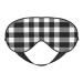 White and Black Plaid Pattern Sleep Mask Adjustable Double -Sided Eye Mask Soft Sleeping Eye Covers for Sleeping Perfect Shading Reduce Eye Edema
