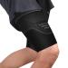 Ruilala compression thigh bandage men and women ventilation thigh support with non -slip silicone for muscle fiber muscle pollution injury recovery sport 2 pieces (black l) L black
