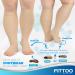 FITTOO Plus Size Compression Socks 20-30mmHg for Men & Women | Relief for Shin Splint Varicose Veins & Calf Pain - Open Toe 6X-Large - Buy Online on GoSupps.com
