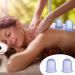 Silicone Cupping Glasses - 3 Pack Suction Cup Anti-Cellulite Massager for Enhanced Blood Circulation - Blue - Buy Online on GoSupps.com