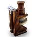 Haryali London Luxury 3 Piece Men's Shaving Set Double Edge Safety Razor Badger Hair Brush and Wooden Stand