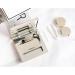 Stylish Silver Contact Lens Case & Cosmetic Bag - Magnetic Induction for Myopia Enthusiasts - Buy Online on GoSupps.com