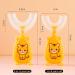 JENPECH Cartoon Kids U-Shaped Toothbrush - Food Grade Soft Silicone Brush Head 360 Oral Teeth Cleaning Design for Toddlers and Children 2-7Years/8-12Years Yellow 8-12Y - Buy Online on GoSupps.com