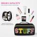 Aucuu Premium Nylon Cosmetic Travel Bag | Large Capacity Zipper Organizer | Waterproof Portable Makeup Case | Gift for Women (Black) #19 - Buy Online on GoSupps.com