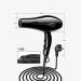2000W Hhigh-Power Dc Motor Blue Negative Ion Hair Dryer Home High Power Hair Dryer Hotel Hair Dryer/Blue (Black) - Buy Online on GoSupps.com