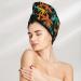 Hair Towel Wrap with Button - Quick Drying Turban for All Hair Types (Palm Trees - Buy Online on GoSupps.com