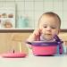 Bebamour Toddler Bowls Suction Set for Feeding | Baby Suction Bowls with Spoon & Fork | 6 Months+ | Green - Buy Online on GoSupps.com