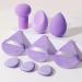 Makeup Sponge Blender Beauty Egg Cosmetic Puff Set Soft Foundation Sponges Powder Puff Women Make Up Accessories Beauty Tools (Color : Purple)